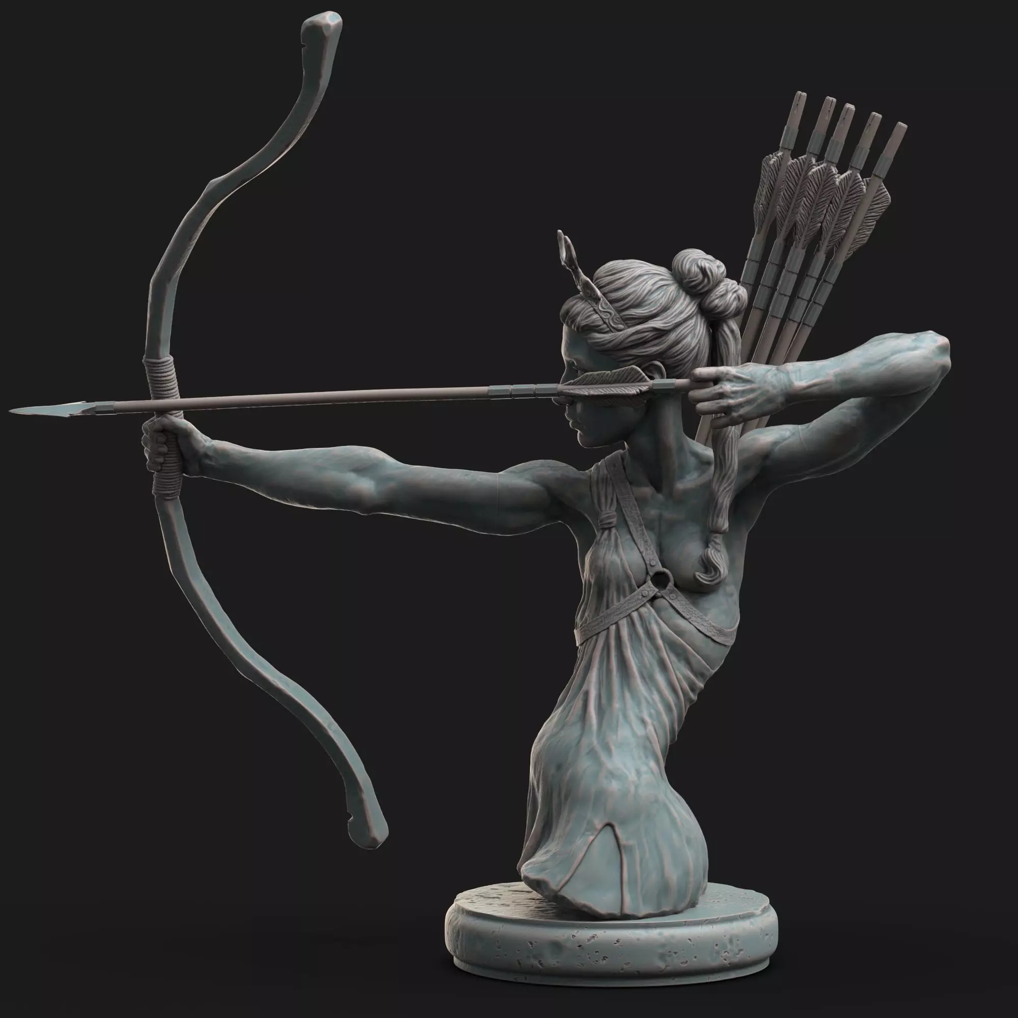 Artemis figure bust 3D print model