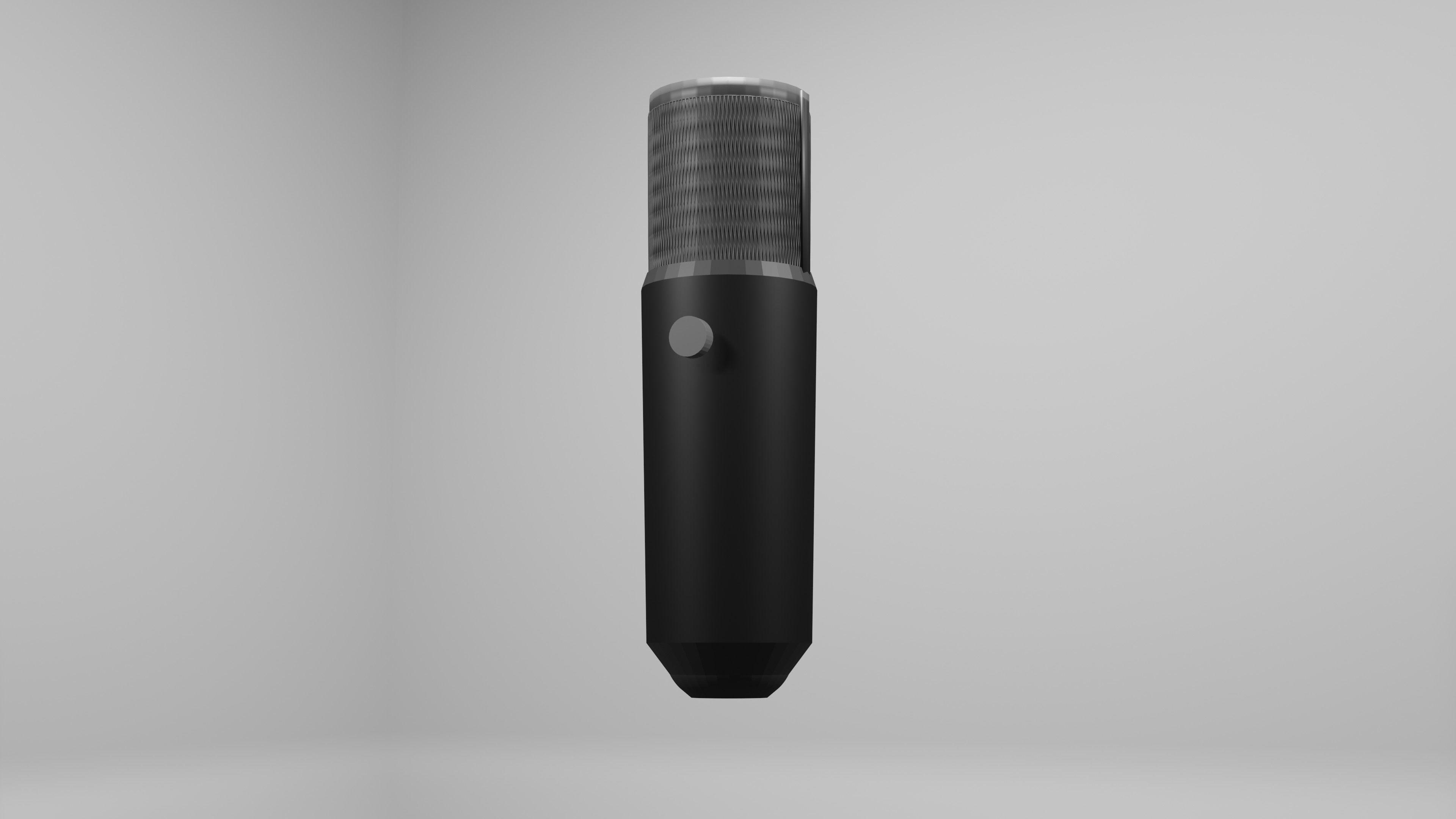Microphone Condenser Low-poly 3D model_3