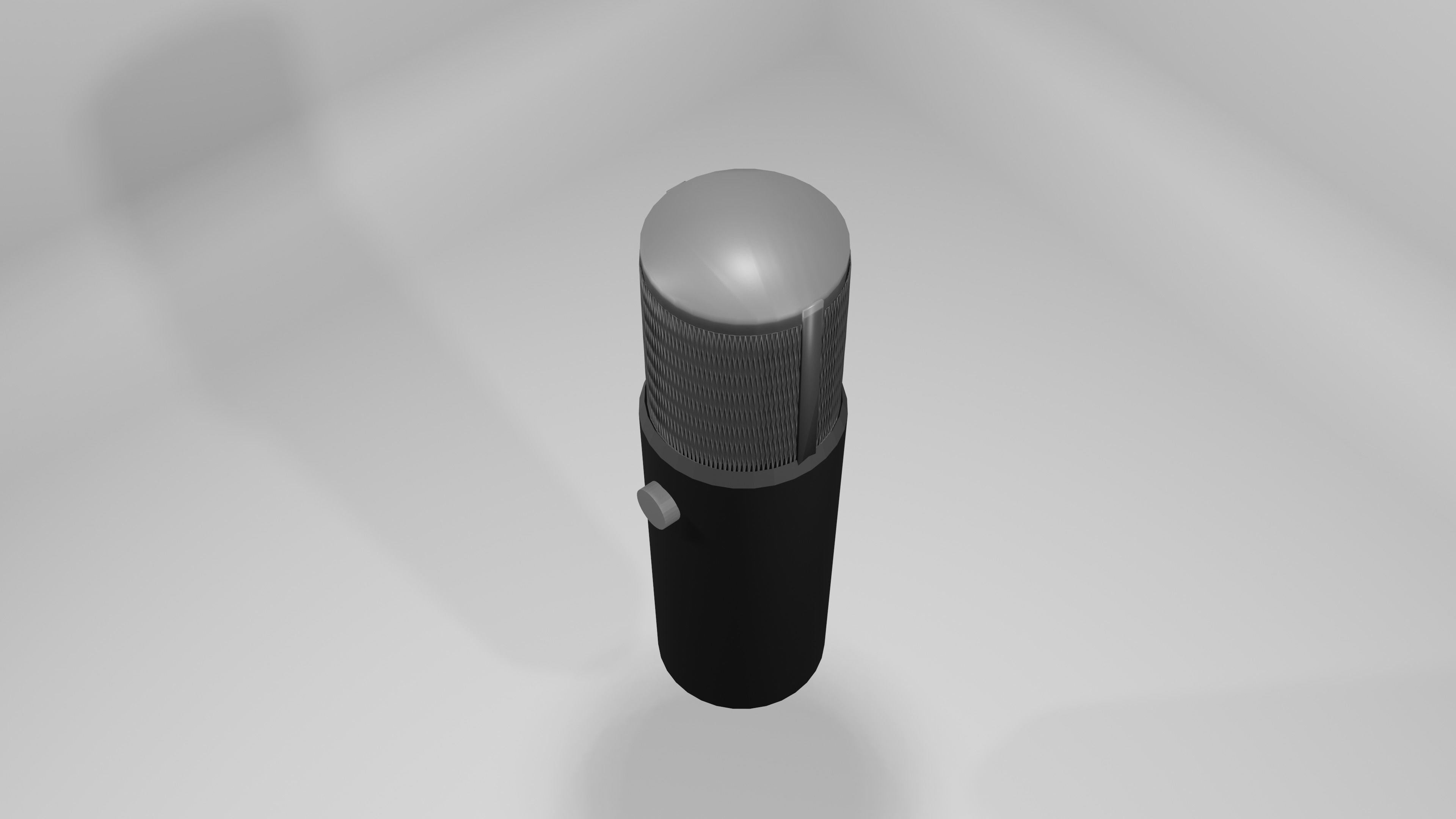 Microphone Condenser Low-poly 3D model_4