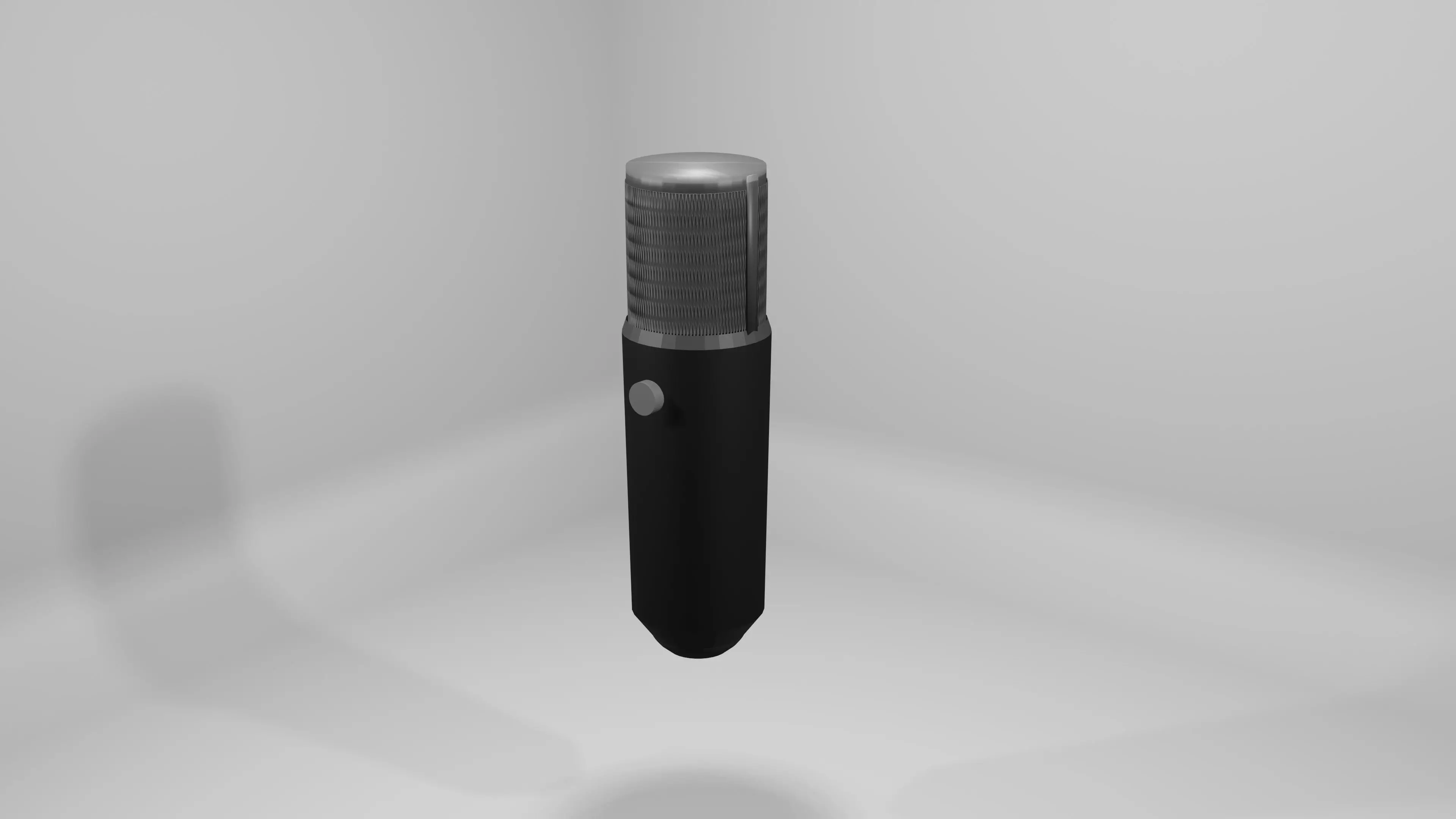 Microphone Condenser Low-poly 3D model_0