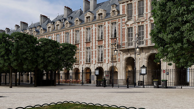 Paris Royal Place des Vosges Entreprise License 3D model 6