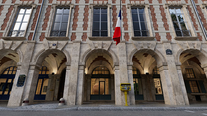 Paris Royal Place des Vosges Entreprise License 3D model 4