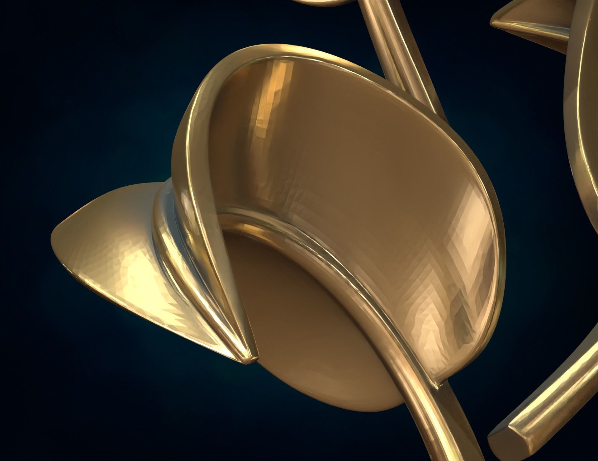 Five Leaves 3D print model_7