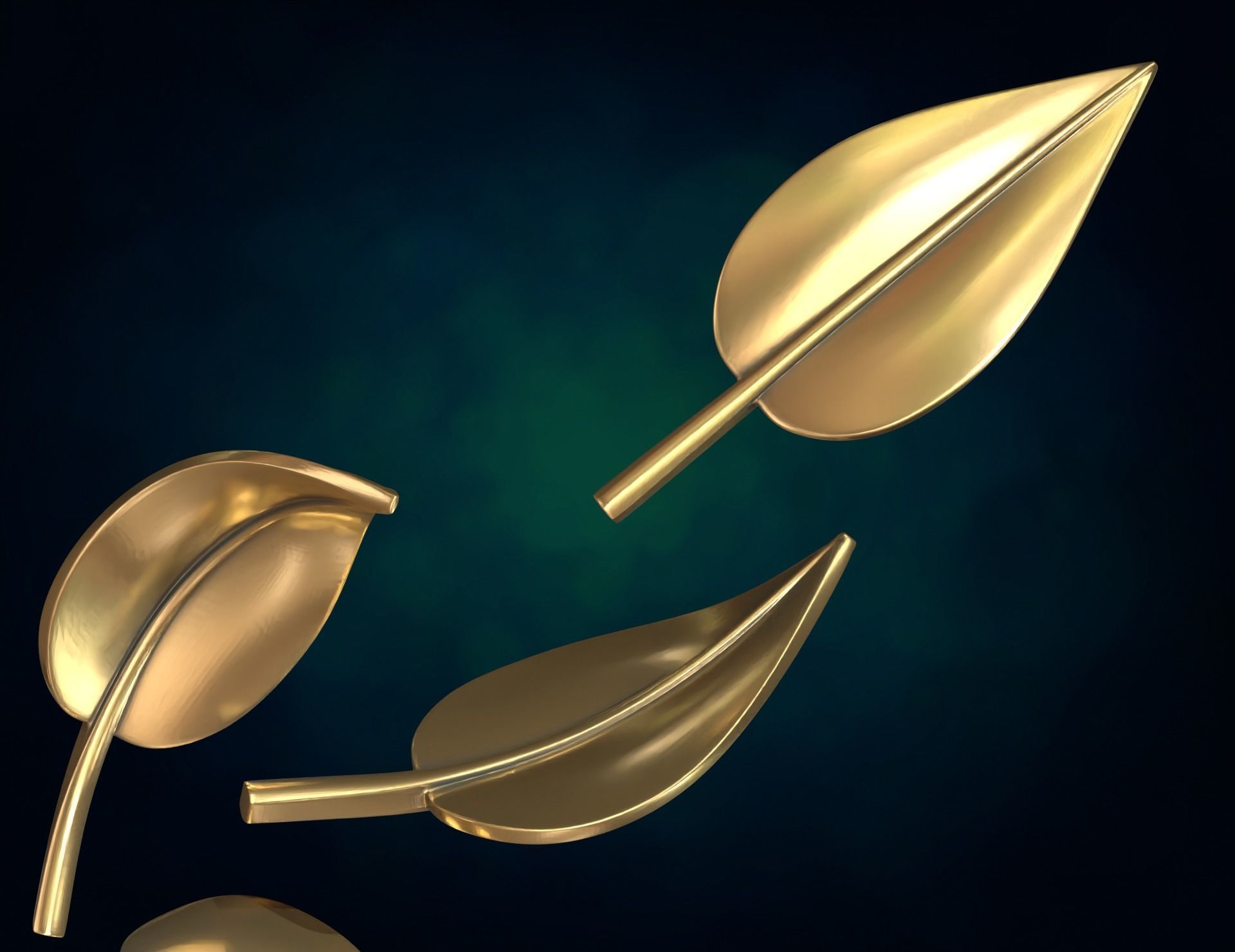 Five Leaves 3D print model_6