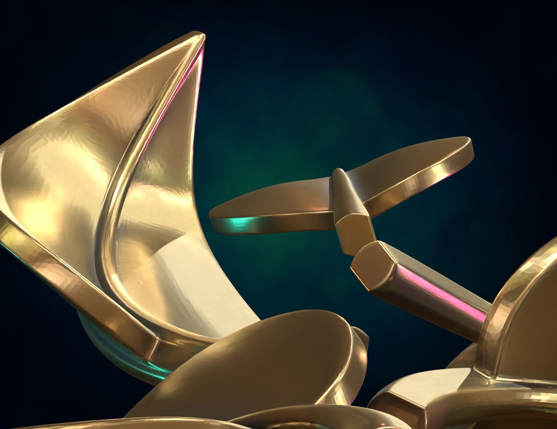 Five Leaves 3D print model_10