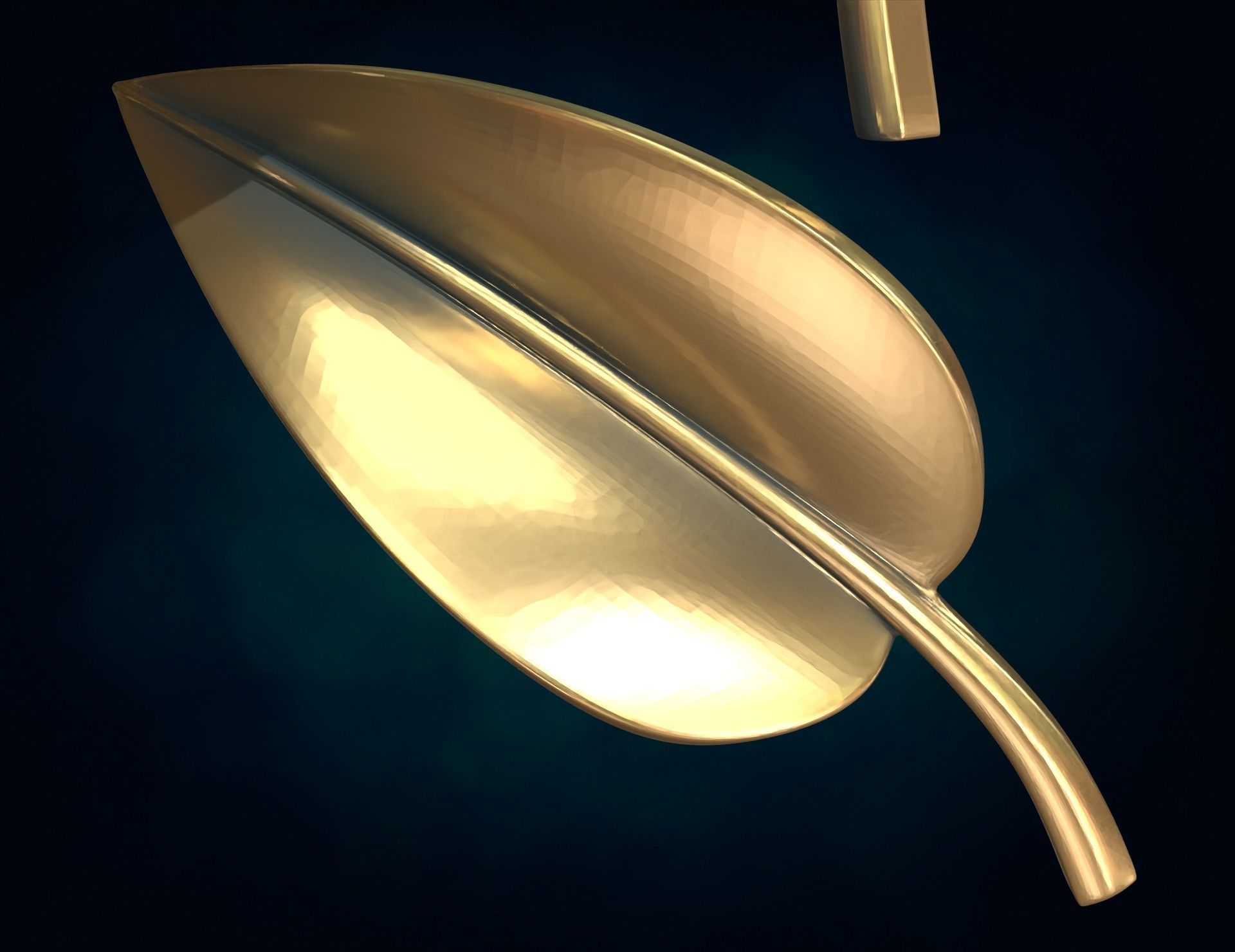 Five Leaves 3D print model_8