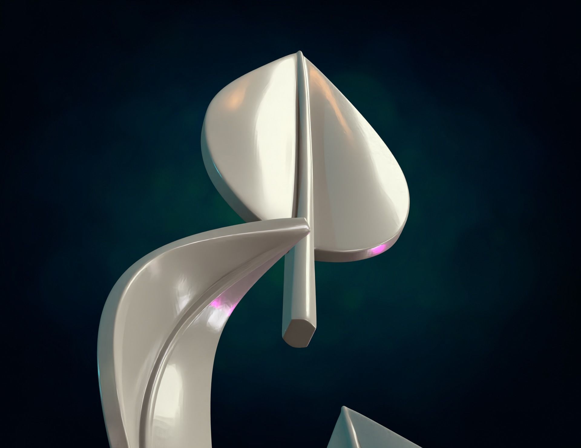 Five Leaves 3D print model_2