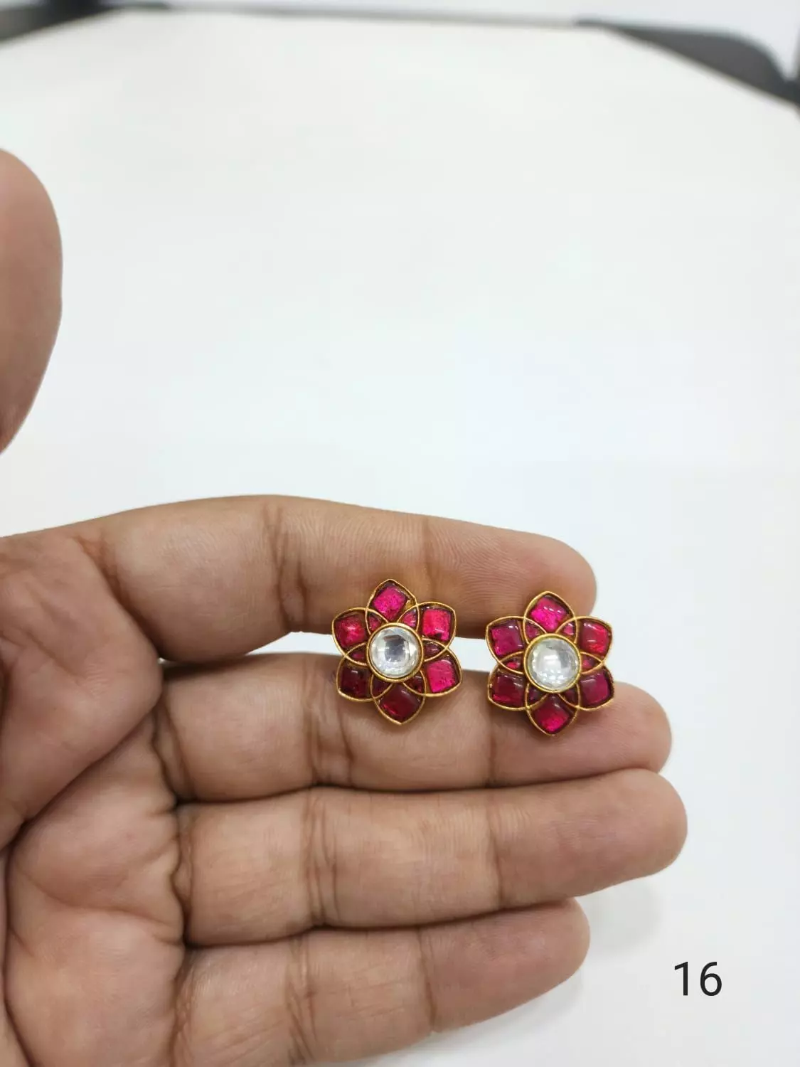 Kundan Earring - Jadau Tops Model No5 3D print model