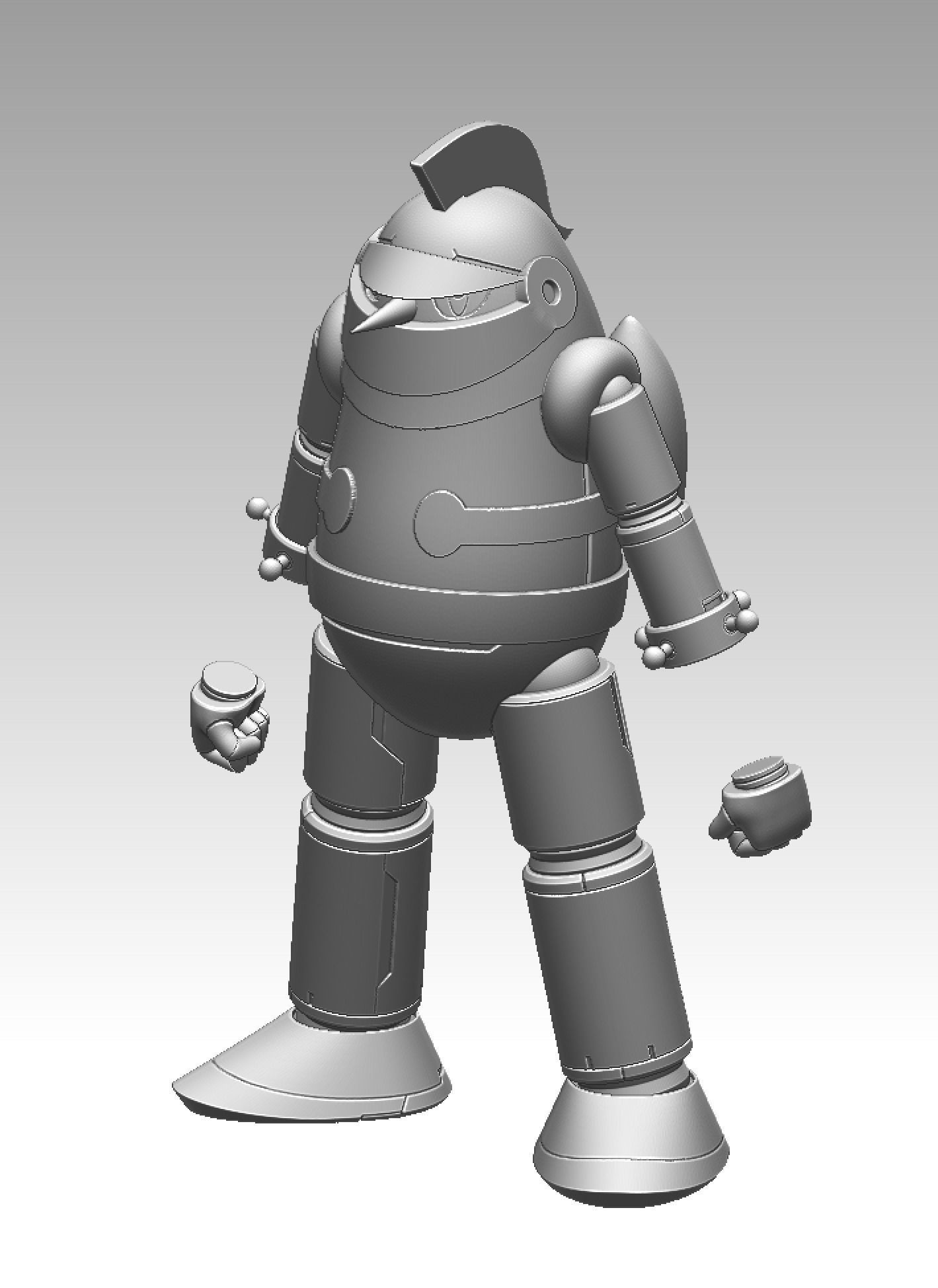 Chibi Gigantor 3D print model_2