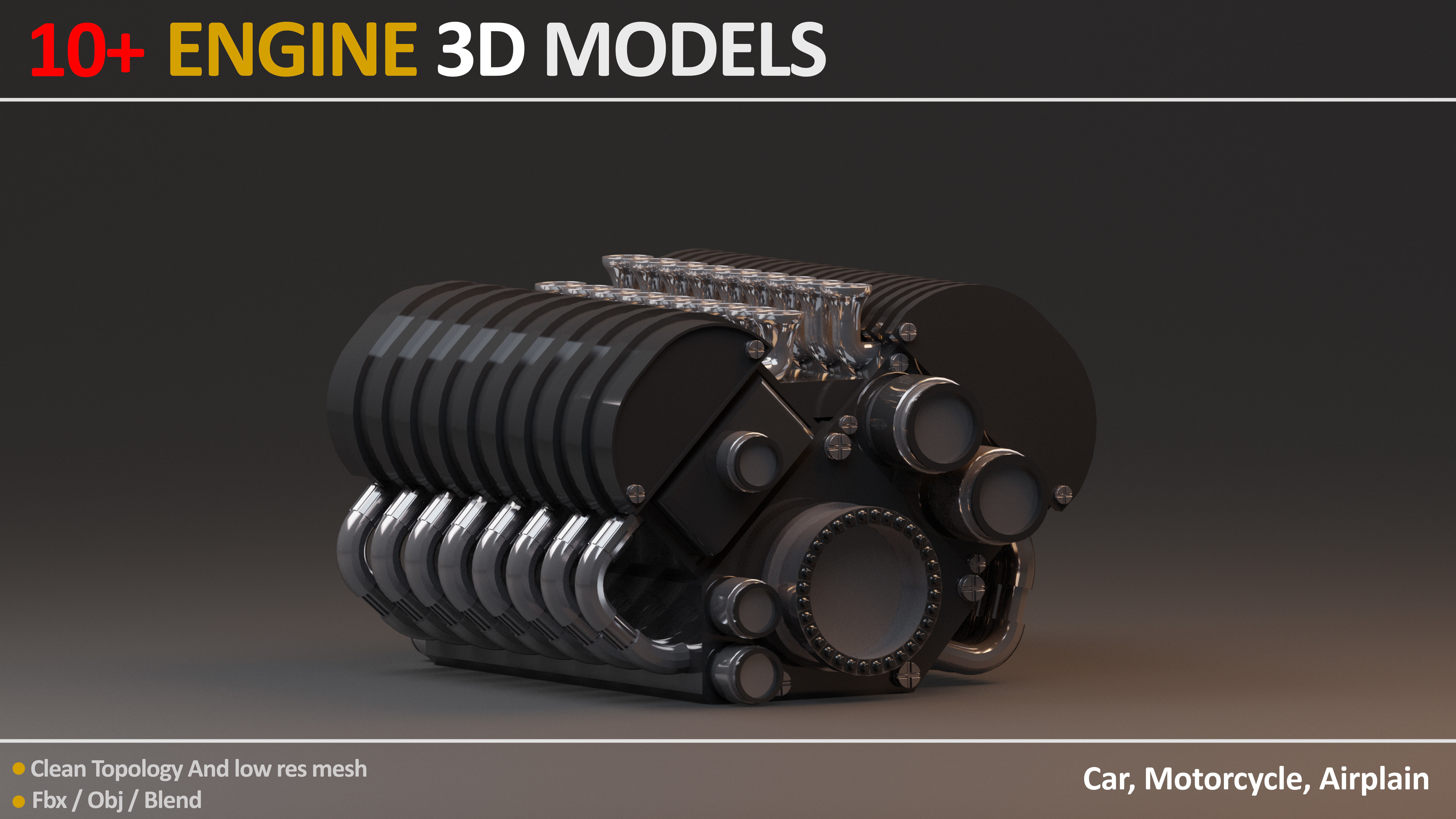 11 JEFF STUDIO ENGINE 3D MODELS Low-poly 3D model_9