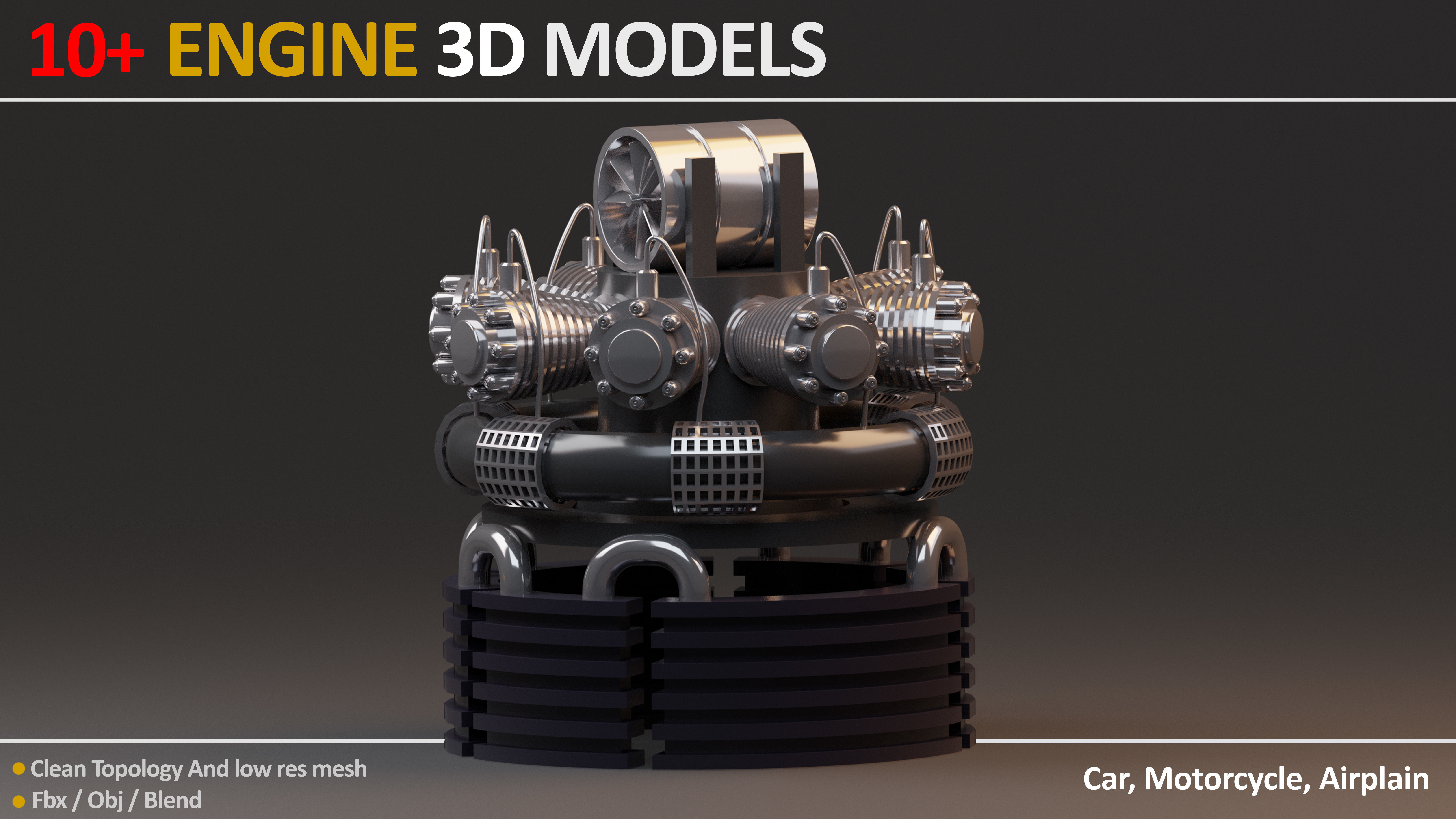 11 JEFF STUDIO ENGINE 3D MODELS Low-poly 3D model_5