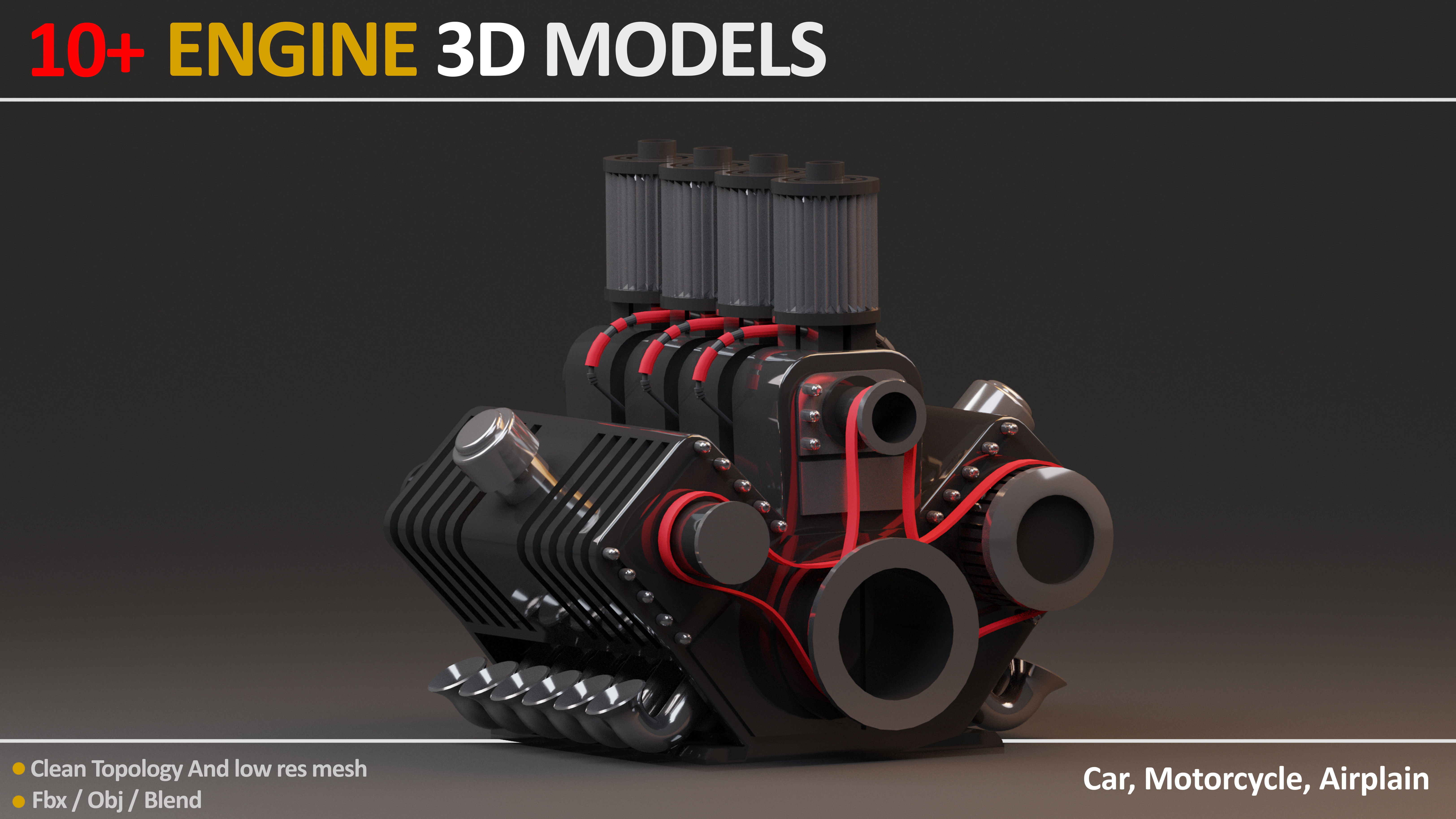 11 JEFF STUDIO ENGINE 3D MODELS Low-poly 3D model_13
