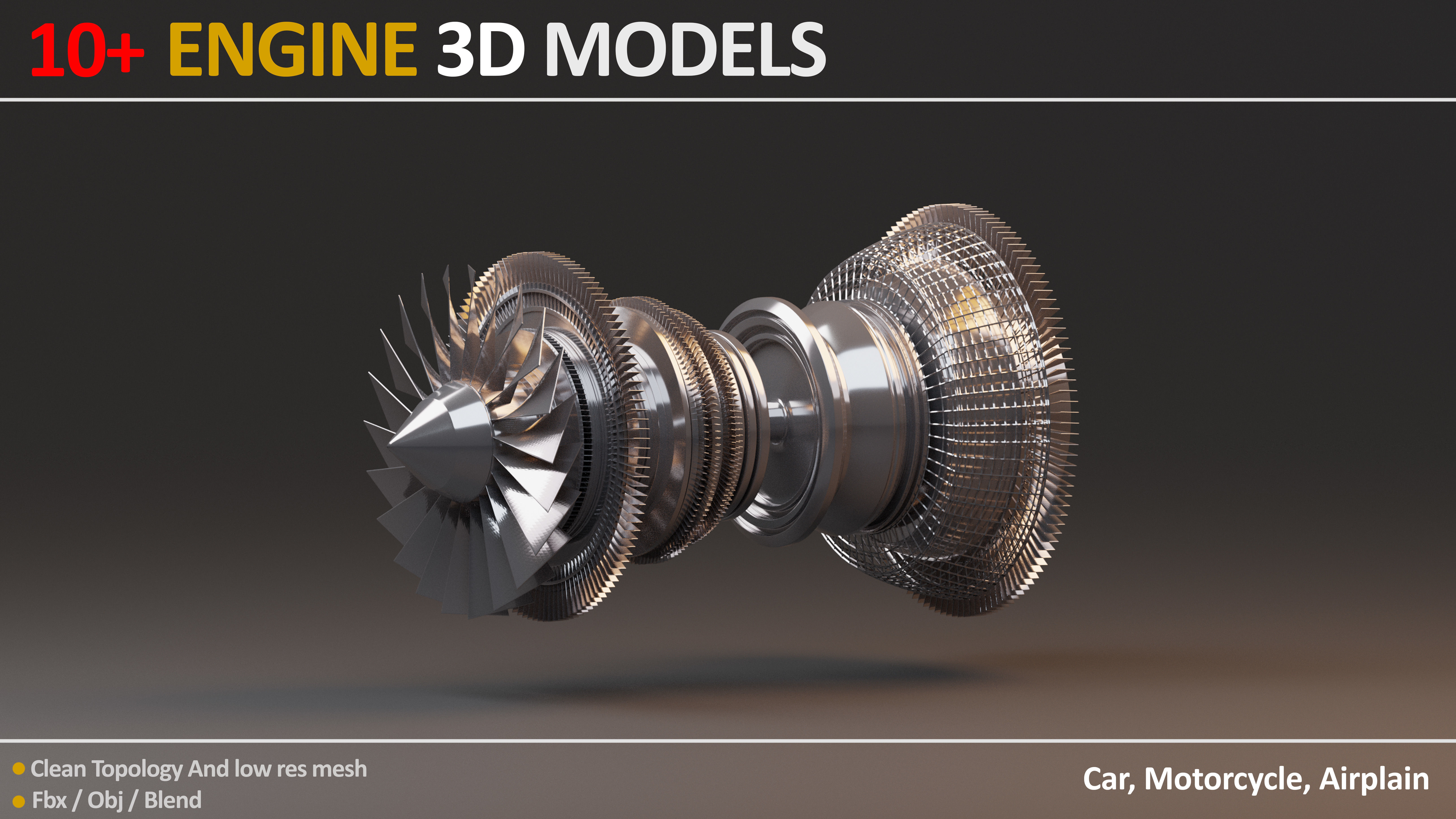 11 JEFF STUDIO ENGINE 3D MODELS Low-poly 3D model_6