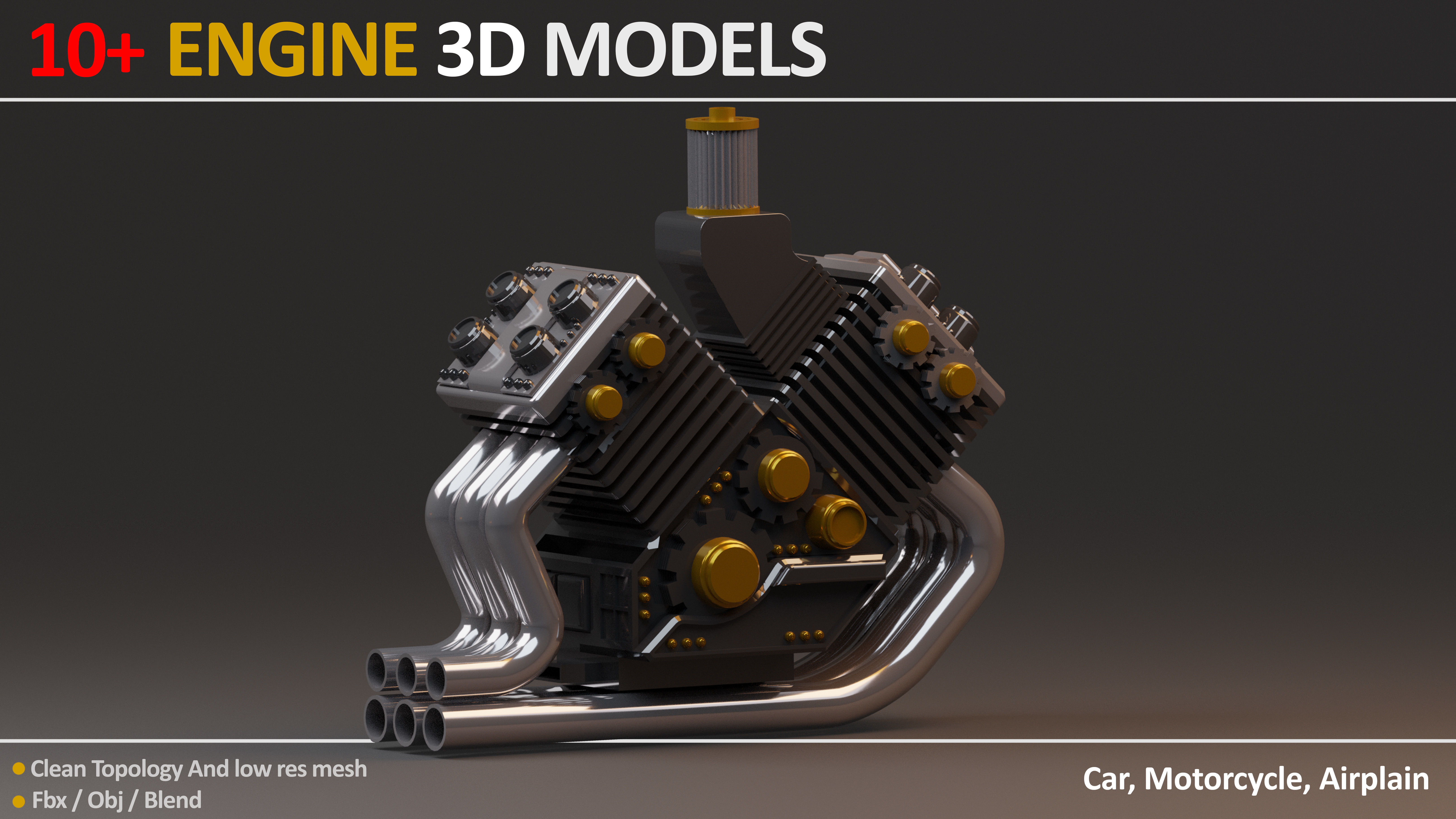 11 JEFF STUDIO ENGINE 3D MODELS Low-poly 3D model_4