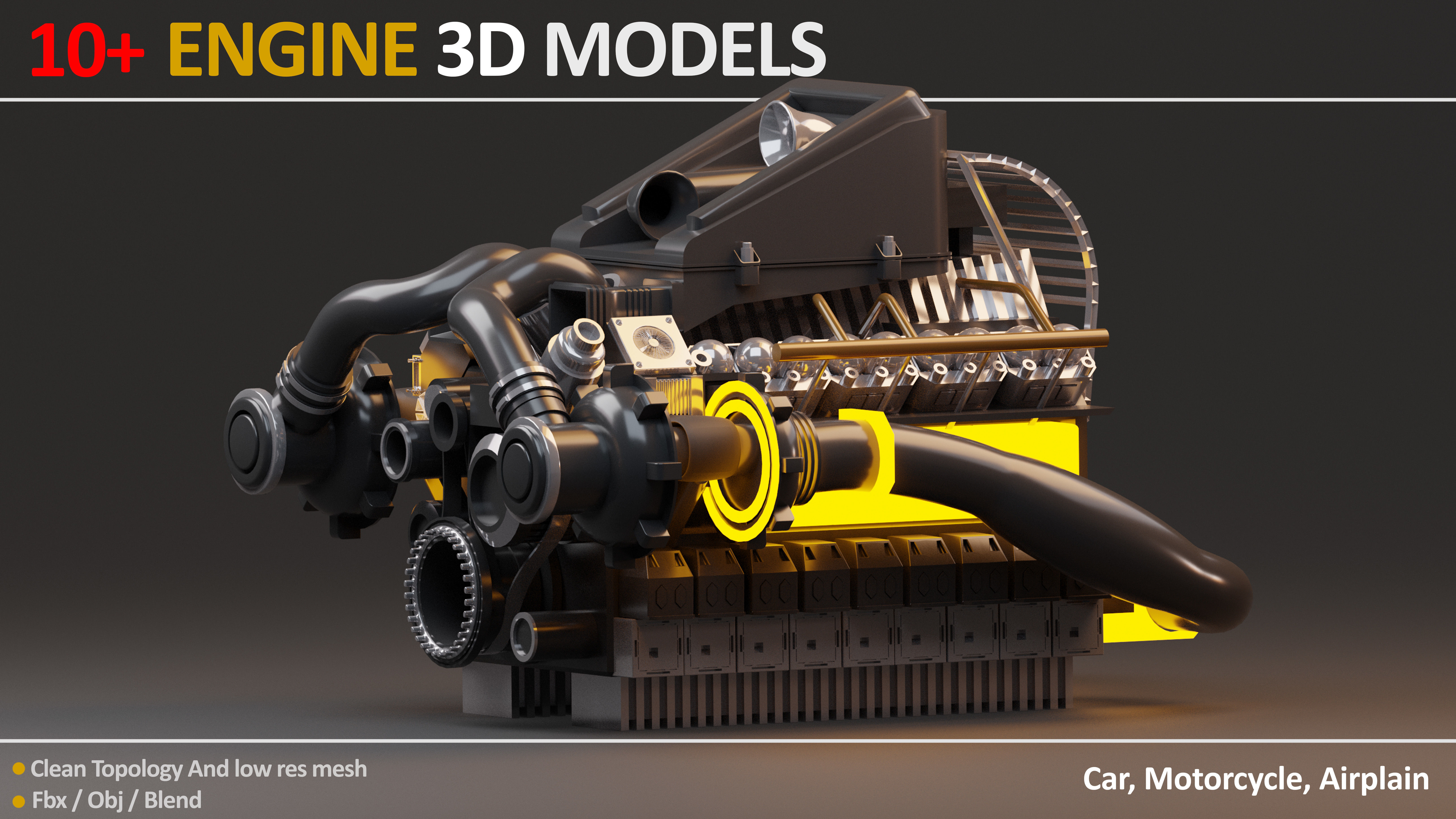 11 JEFF STUDIO ENGINE 3D MODELS Low-poly 3D model_7