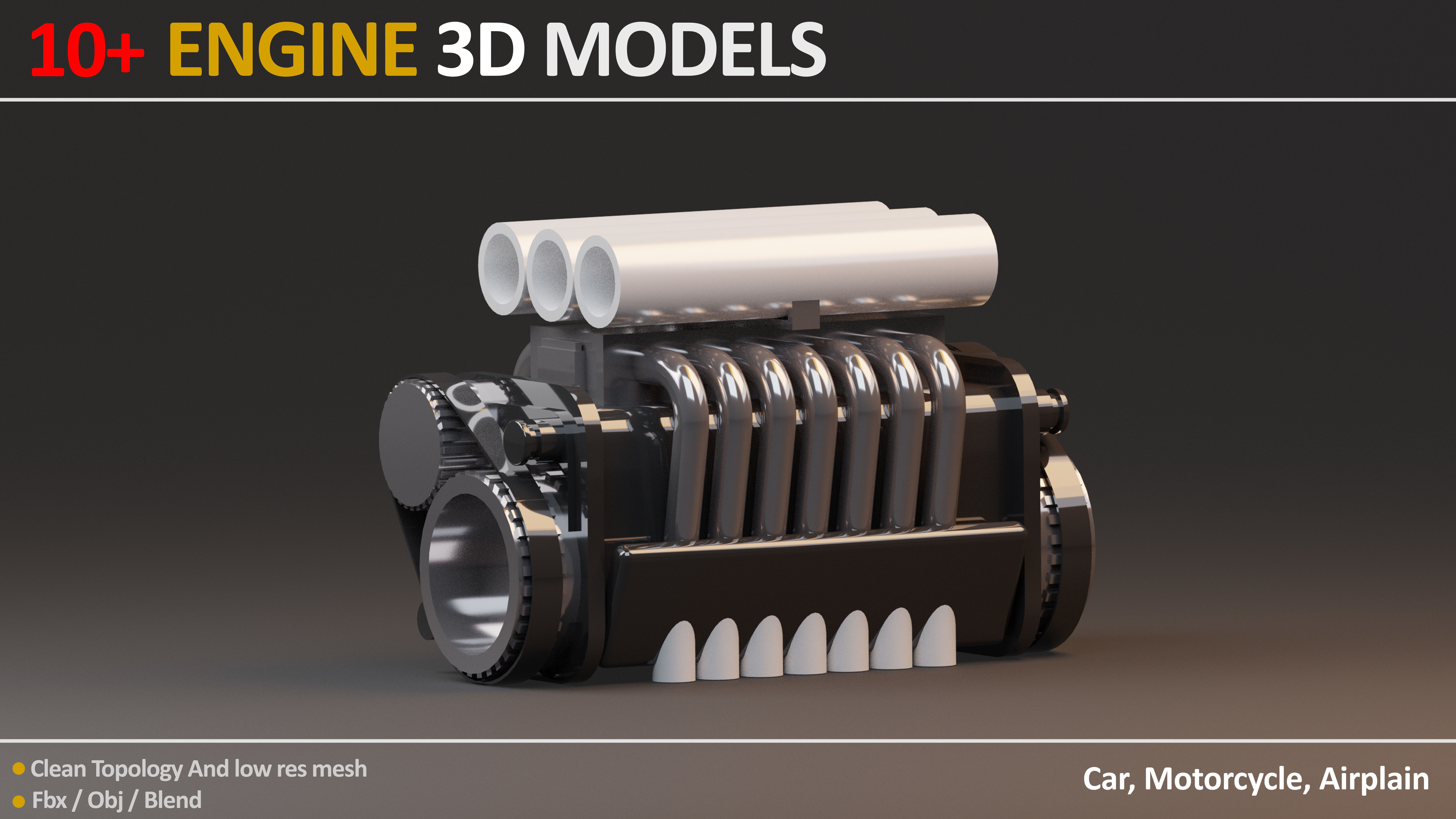 11 JEFF STUDIO ENGINE 3D MODELS Low-poly 3D model_8