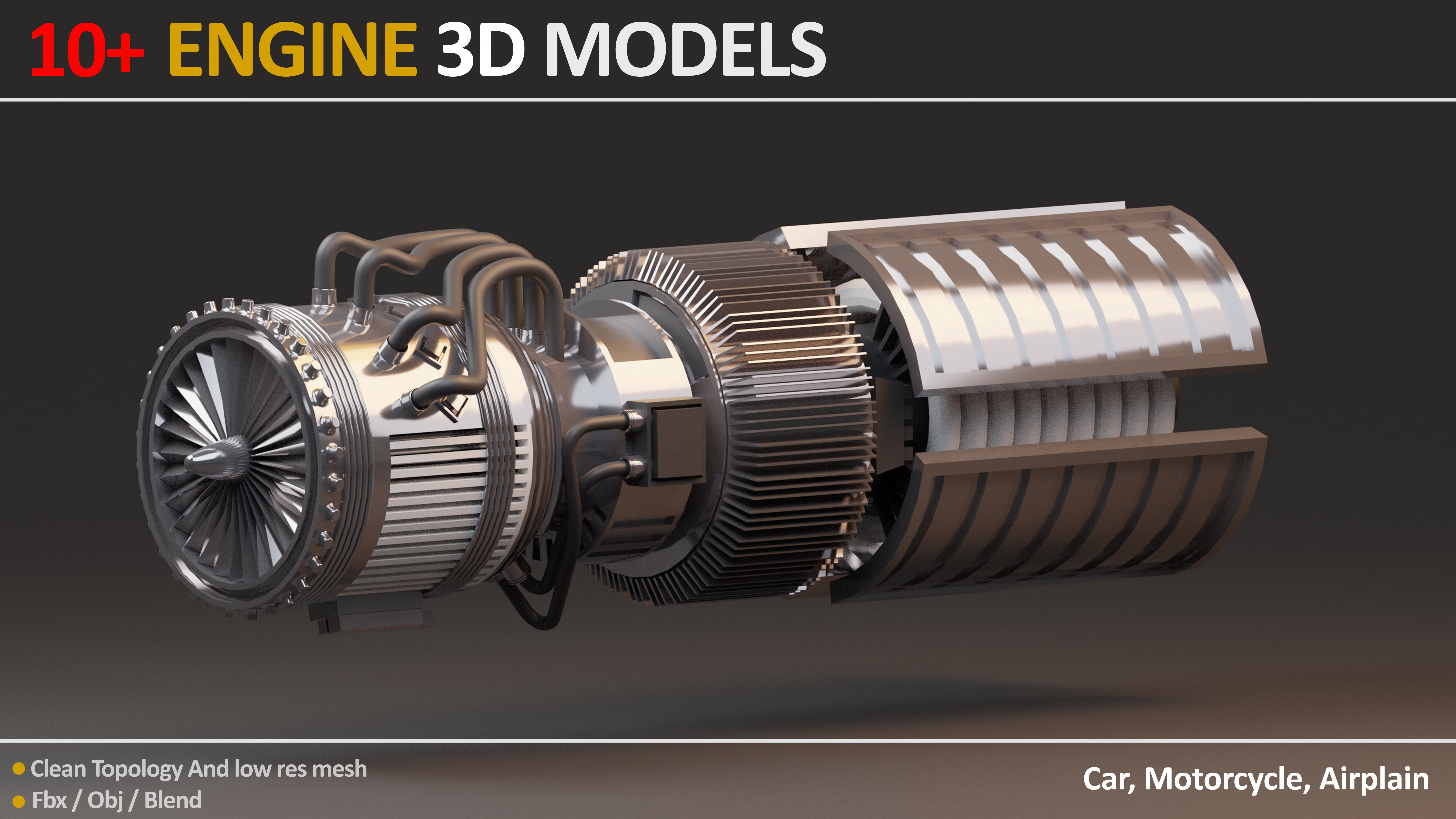 11 JEFF STUDIO ENGINE 3D MODELS Low-poly 3D model_12