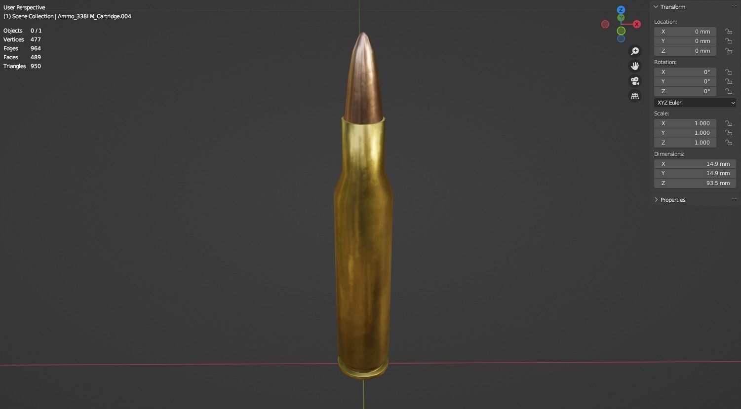 338 Lapua Magnum Ammo and Ammobox 3D model_1