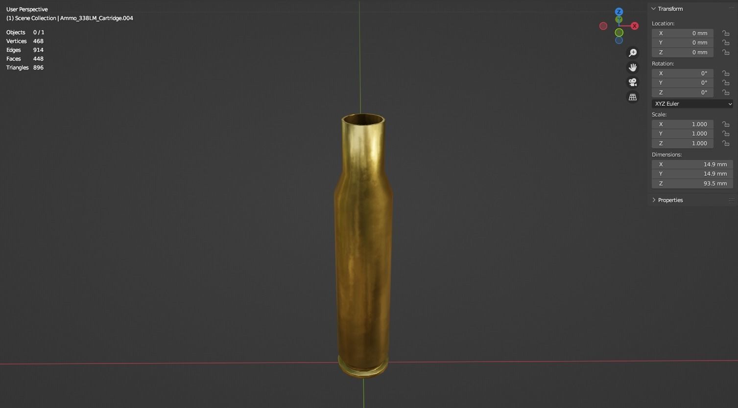 338 Lapua Magnum Ammo and Ammobox 3D model_3