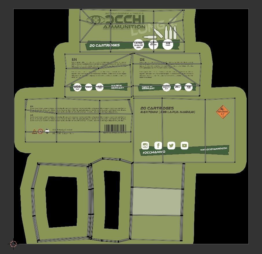 338 Lapua Magnum Ammo and Ammobox 3D model_7