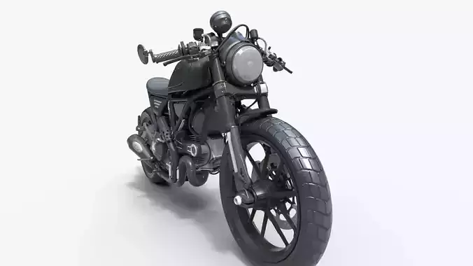 Ducati Bike Trails - Scrambler Bike - Custom Ducati Scrambler Low-poly 3D model