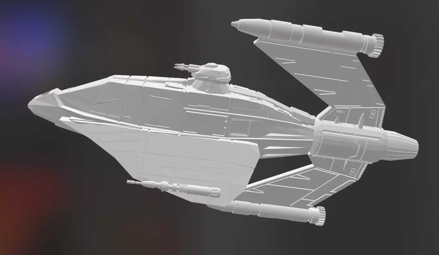 Skipray Blastboat - flight mode 3D print model