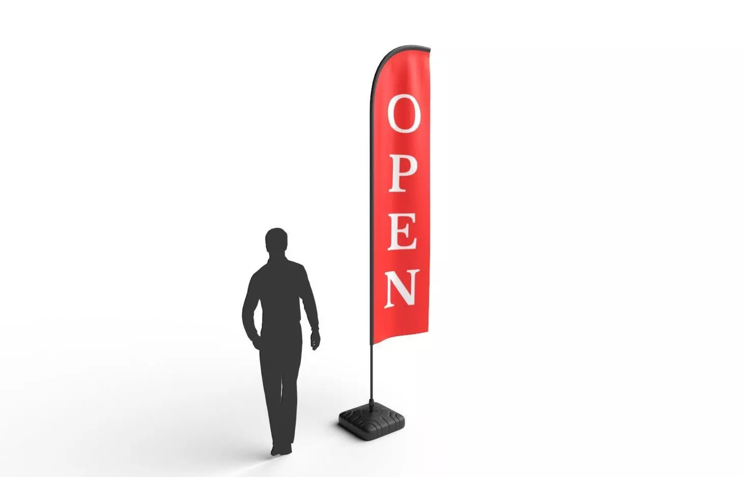 Banner Flag 01 Low-poly 3D model