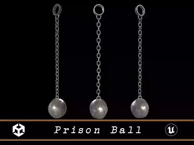 Prison Ball Low-poly 3D model