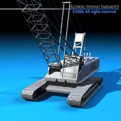 Crane with dipper bucket 3D model