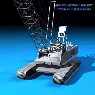 Crane with dipper bucket 3D model