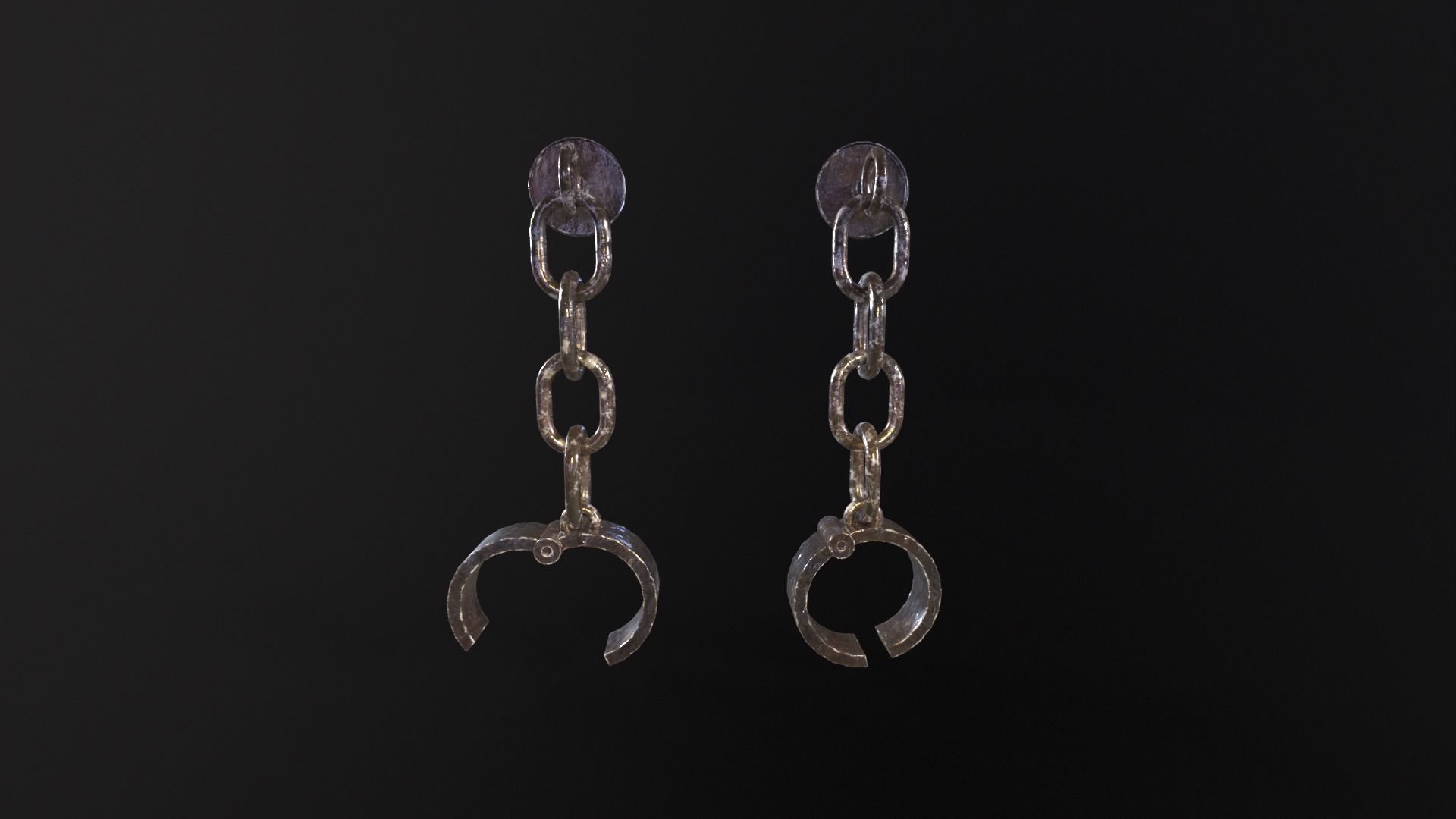 Old Shackles Low-poly 3D model_18