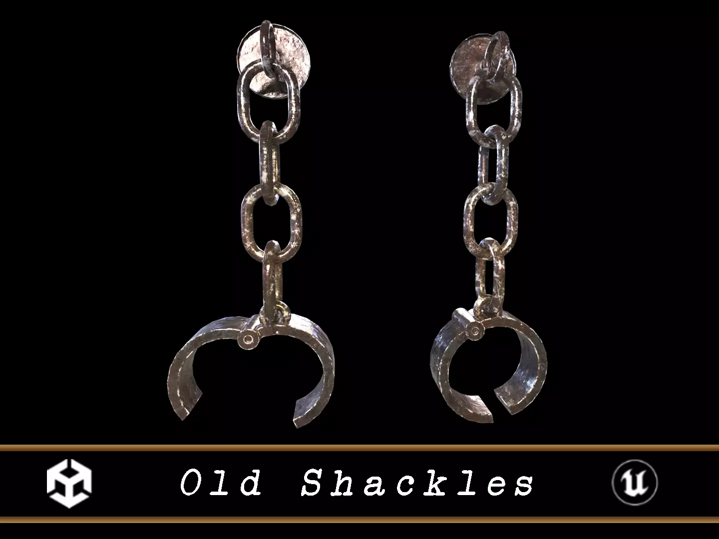 Old Shackles Low-poly 3D model_0