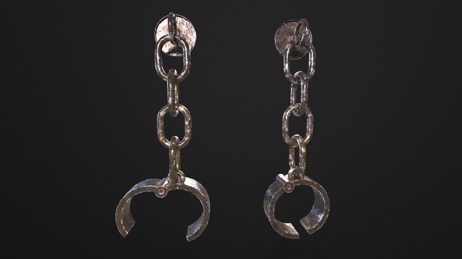 Old Shackles Low-poly 3D model_2