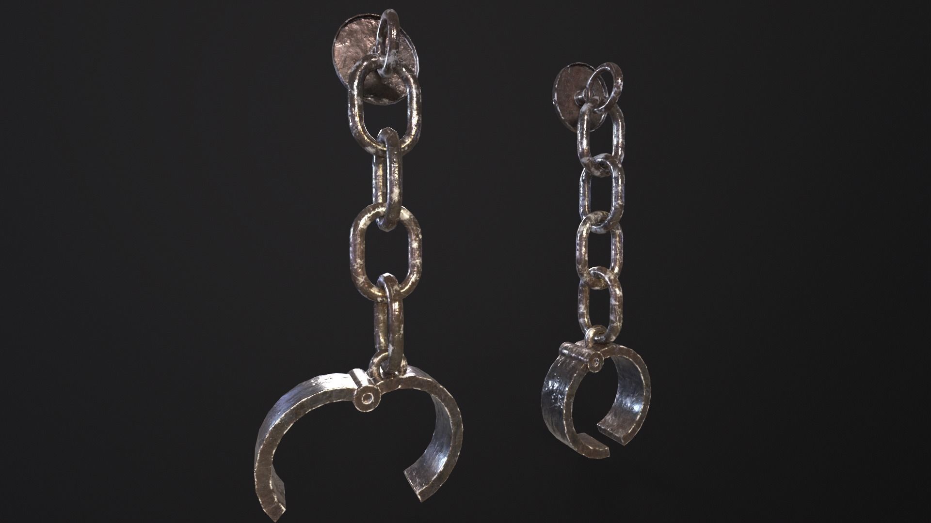 Old Shackles Low-poly 3D model_4