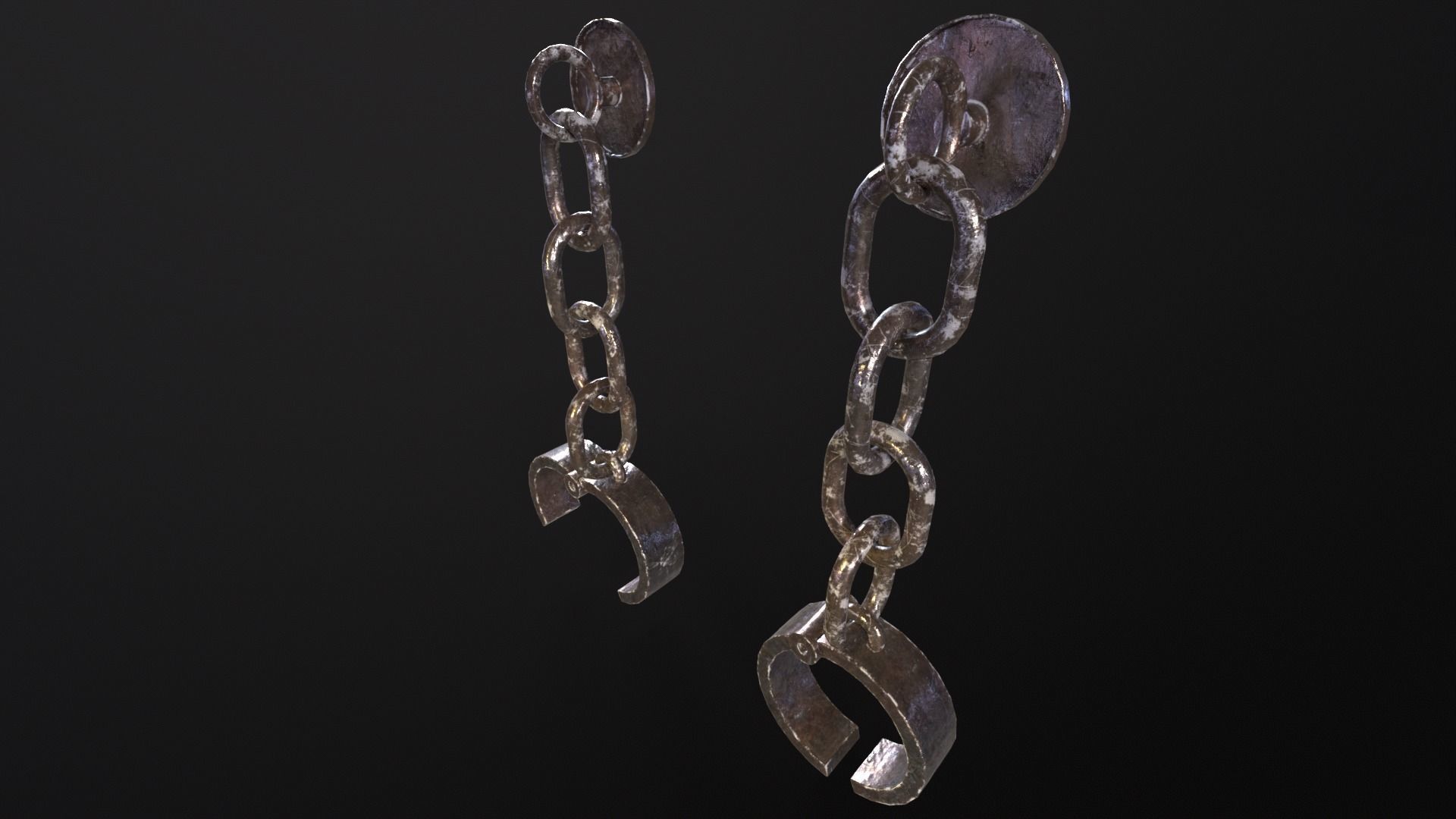Old Shackles Low-poly 3D model_15