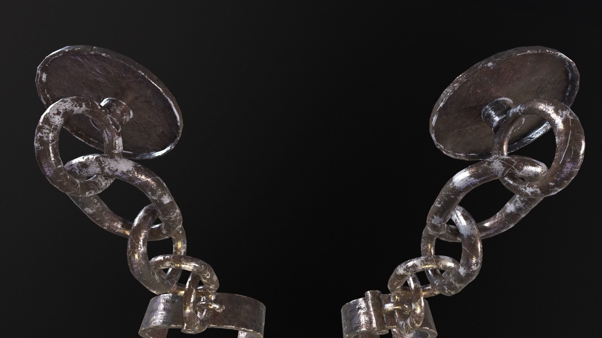 Old Shackles Low-poly 3D model_16