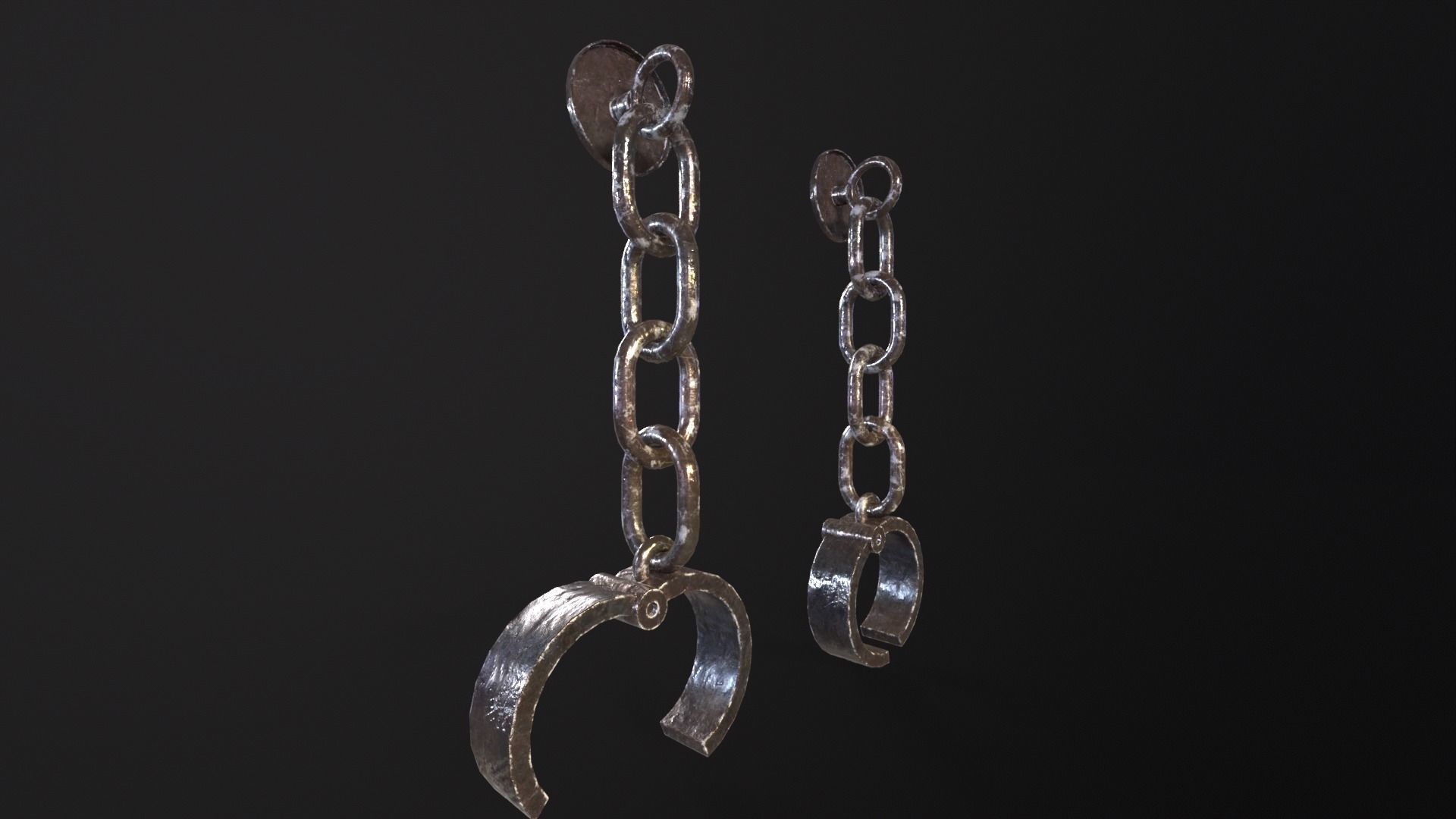 Old Shackles Low-poly 3D model_6