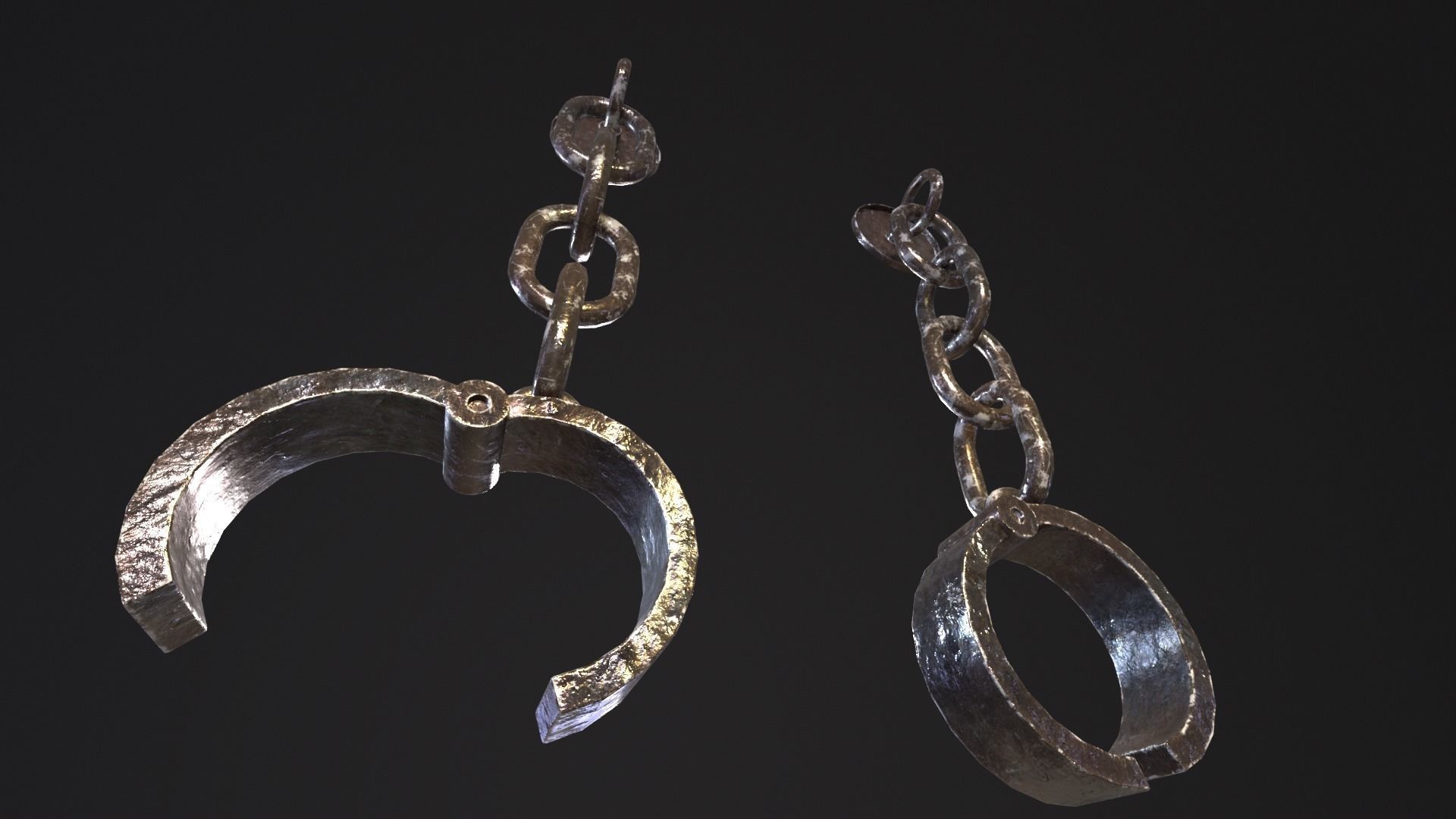 Old Shackles Low-poly 3D model_12