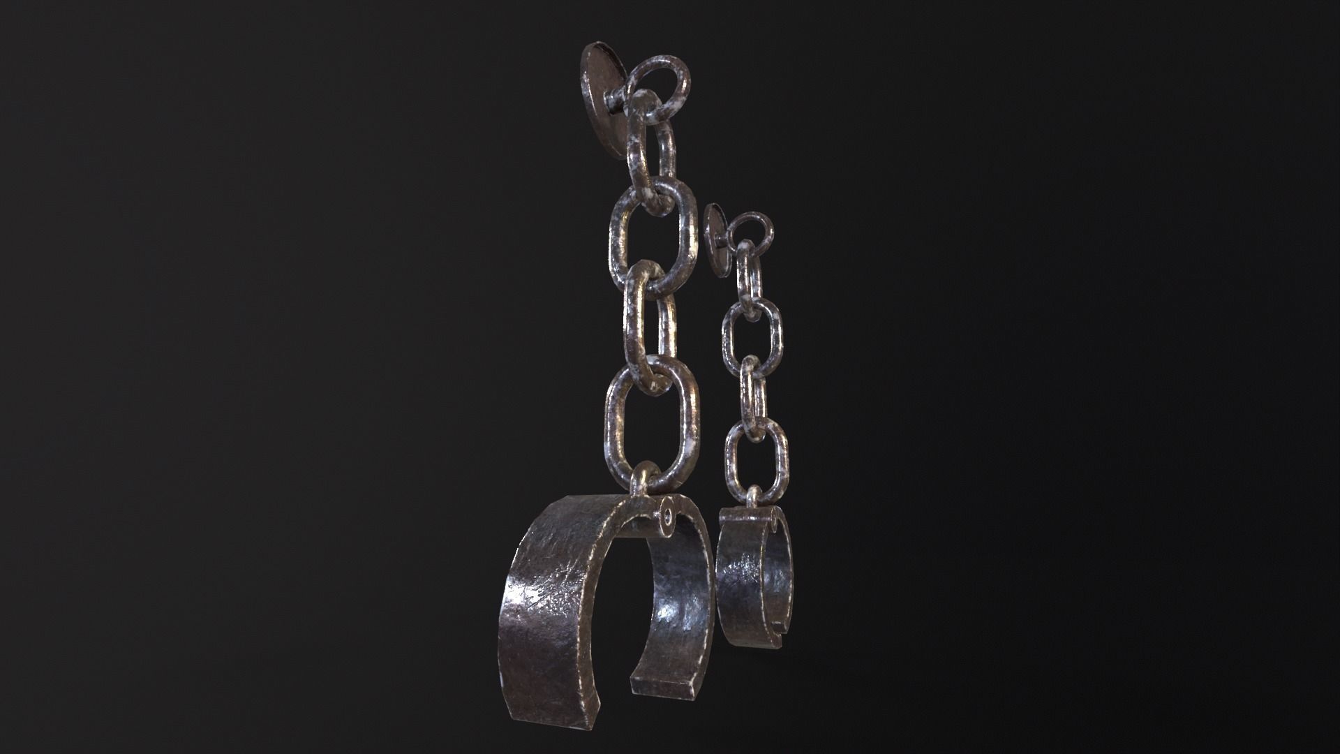 Old Shackles Low-poly 3D model_8