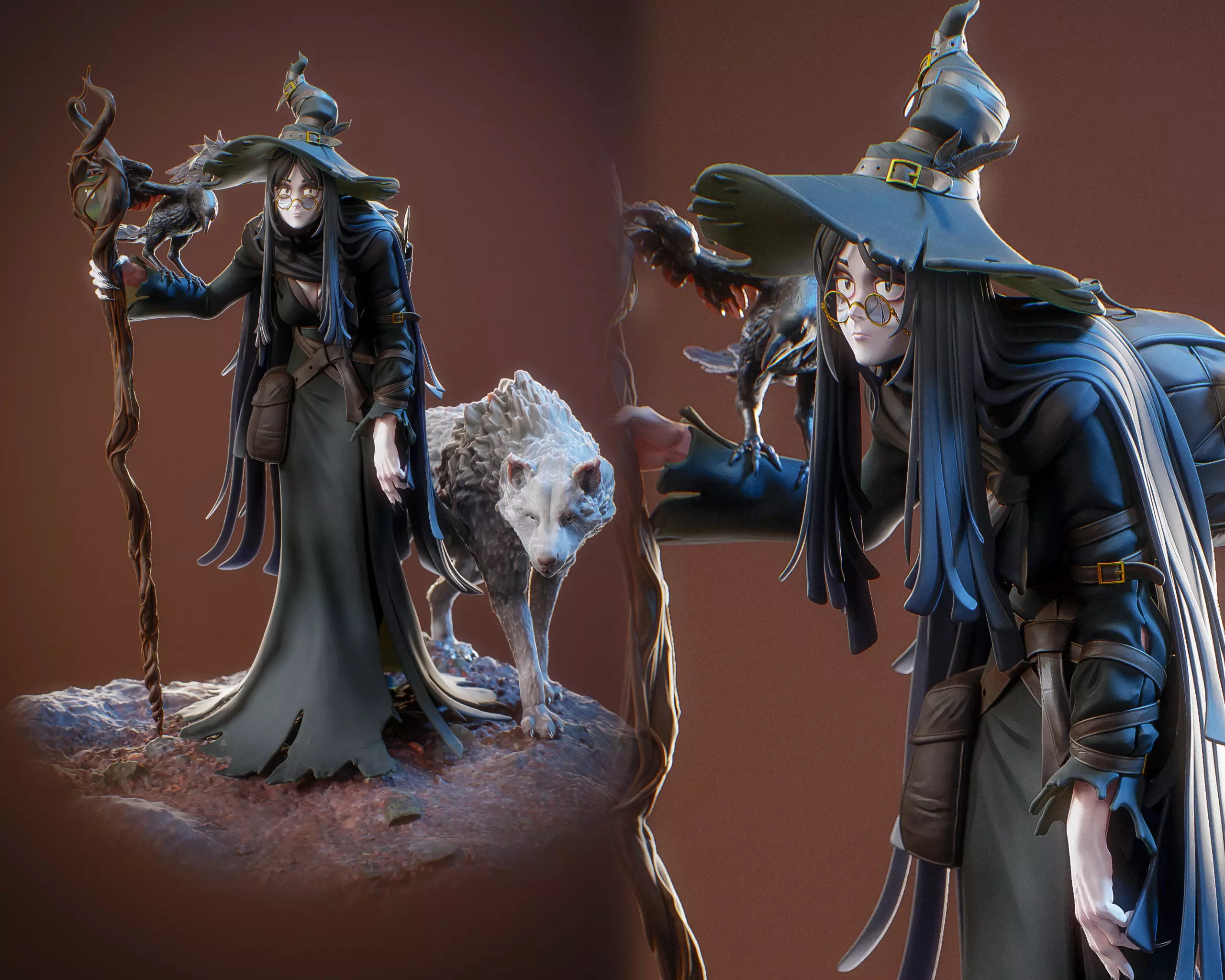 Forest witch 3D print model
