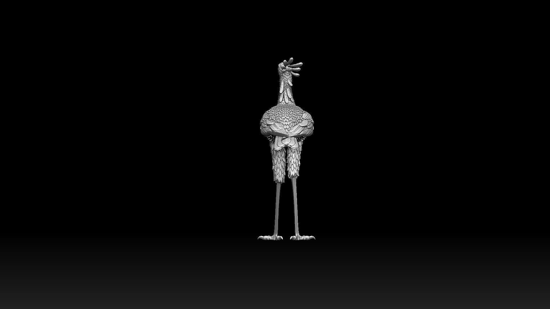 bird secretary 3D print model_7