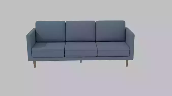 Blue Three Section Sofa Couch