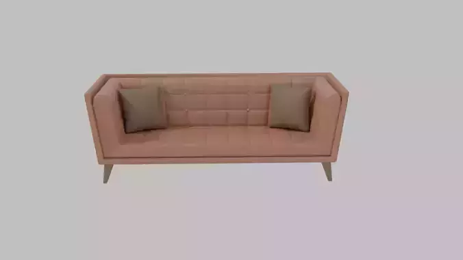 Modern Leather Tufted Sofa Couch
