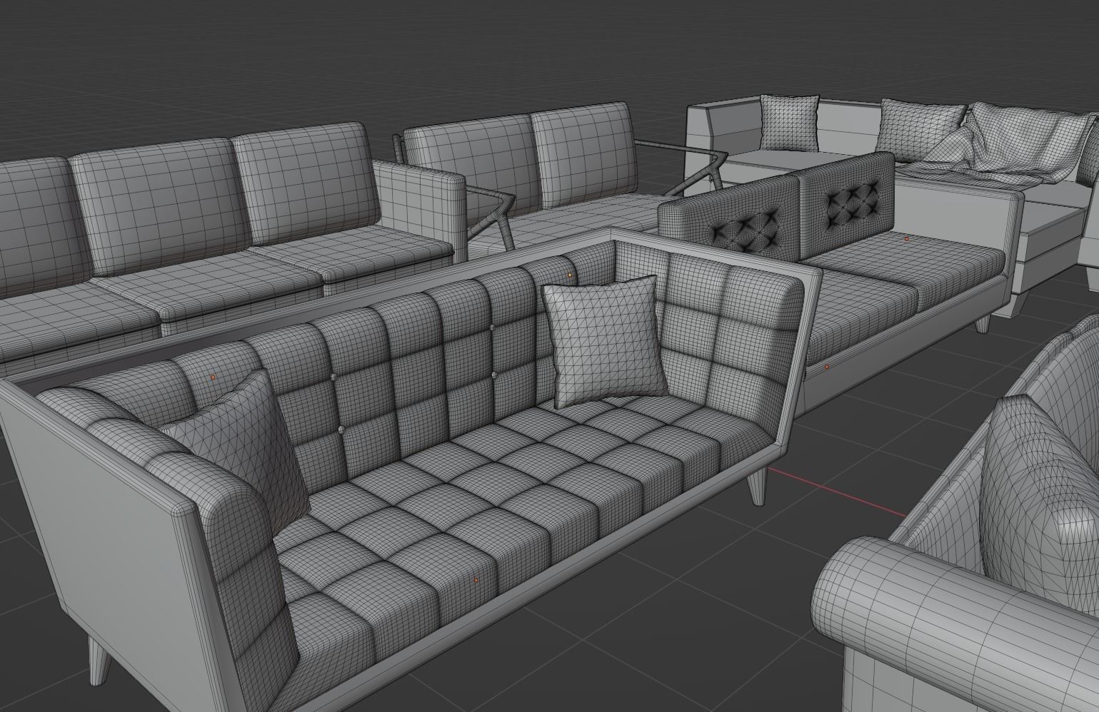 Assorted Sofa Couch Pack 3D model_1