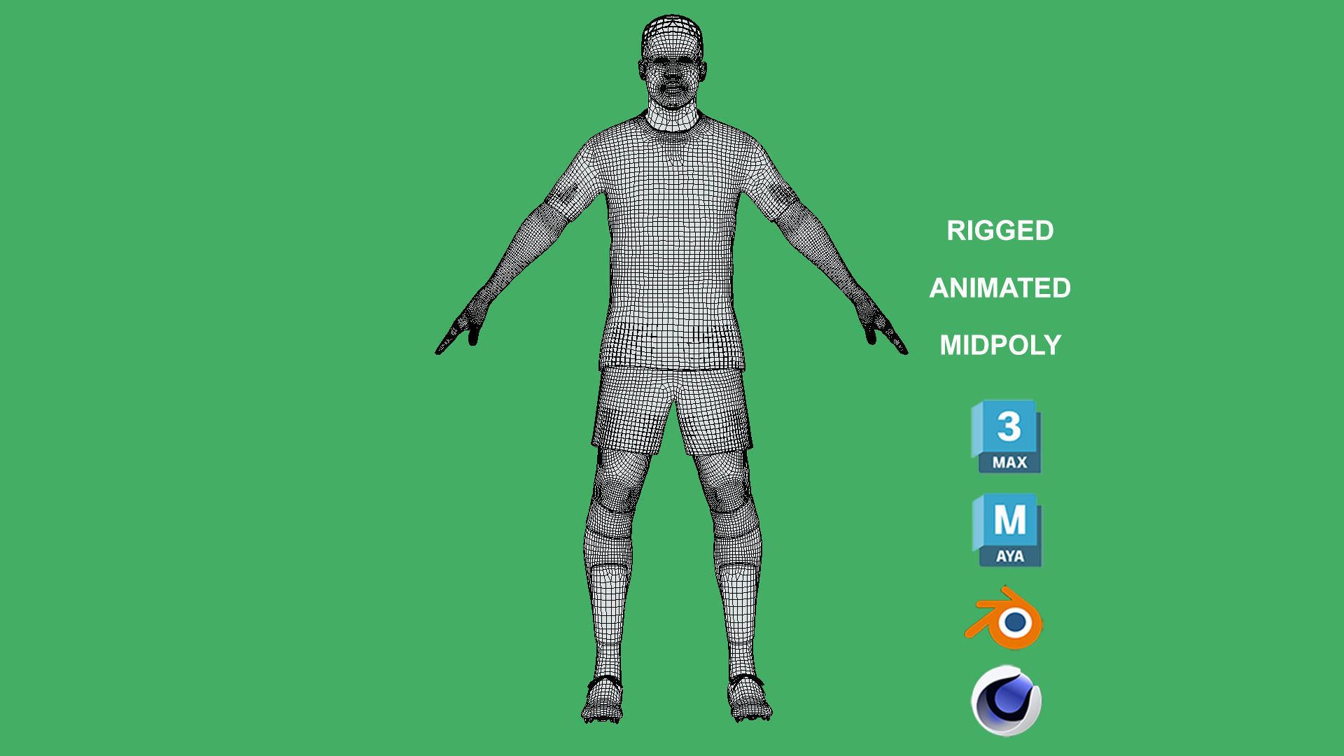 3D Rigged Gabriel Magalhaes EPL 2024 3D model_4