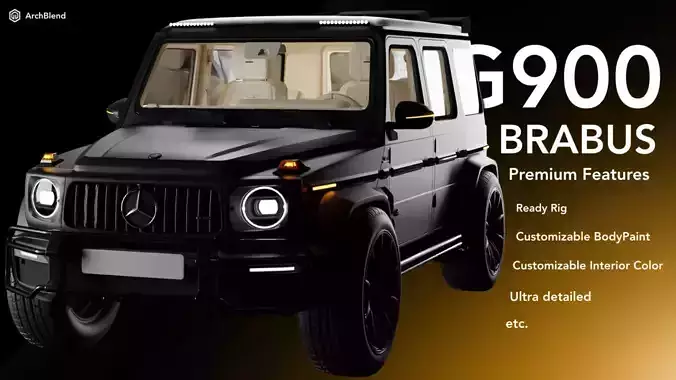 Mercedes - Benz G Wagon with HD Interior 3D model