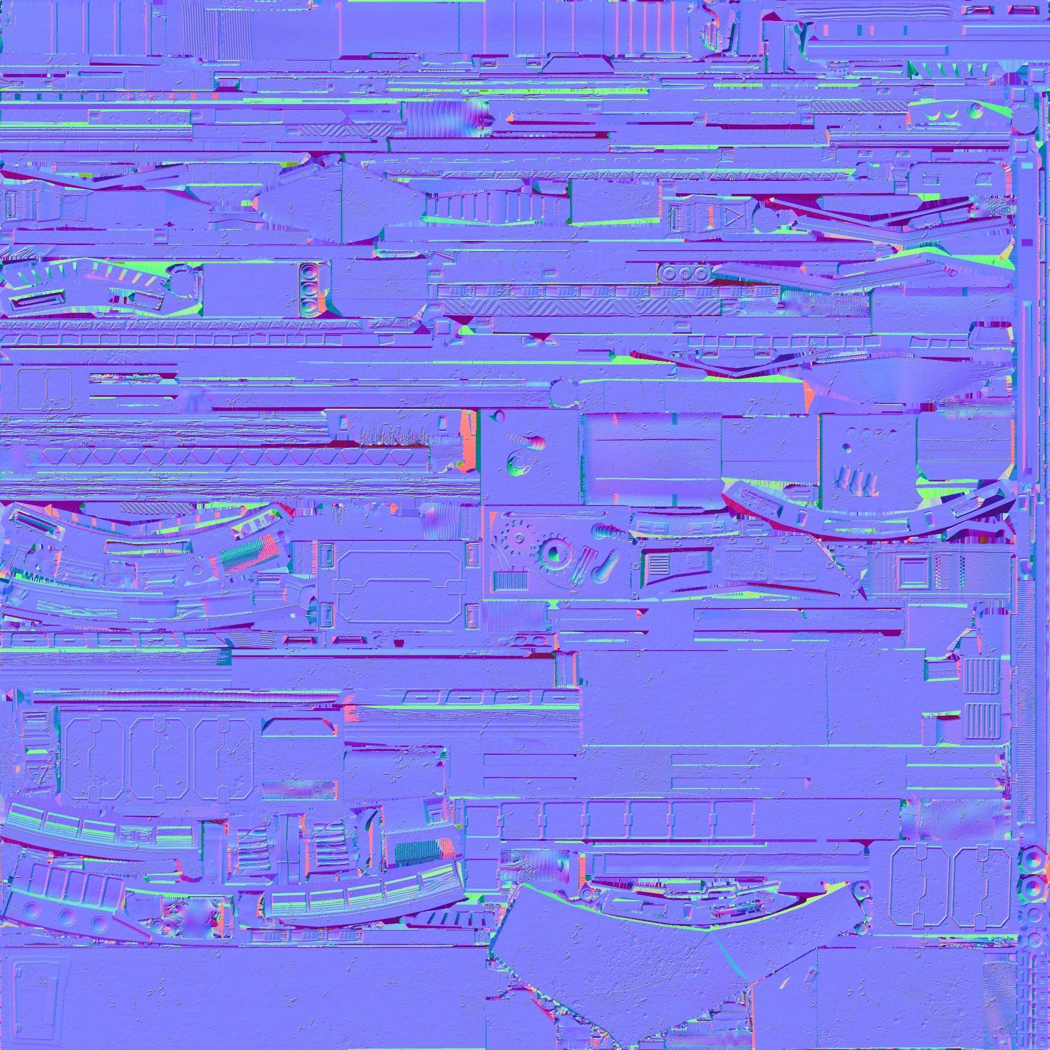 Sci-fi portal Low-poly 3D model_8