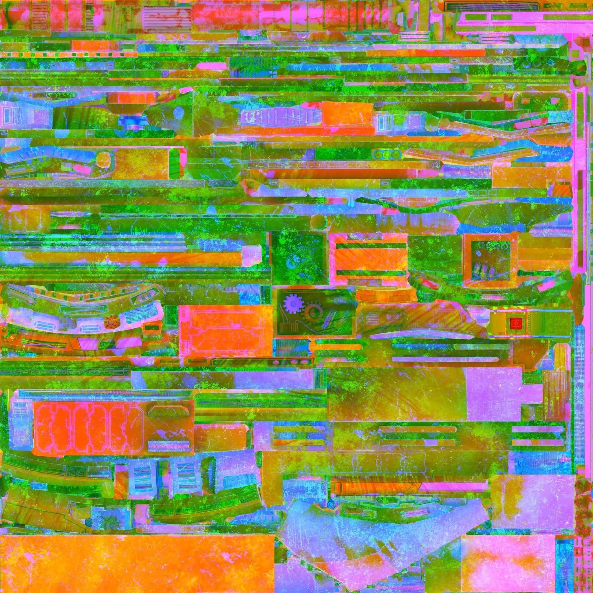 Sci-fi portal Low-poly 3D model_7