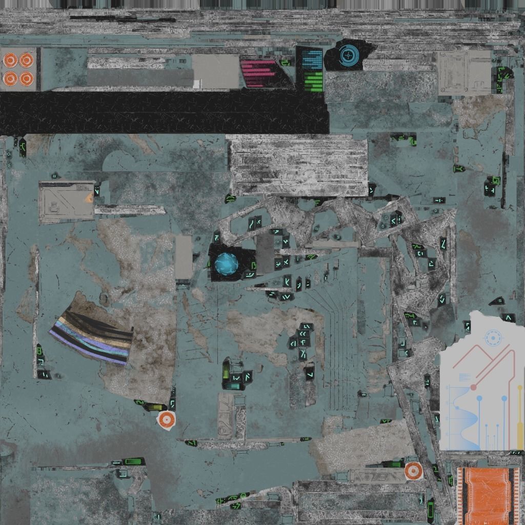 Sci-fi portal Low-poly 3D model_9