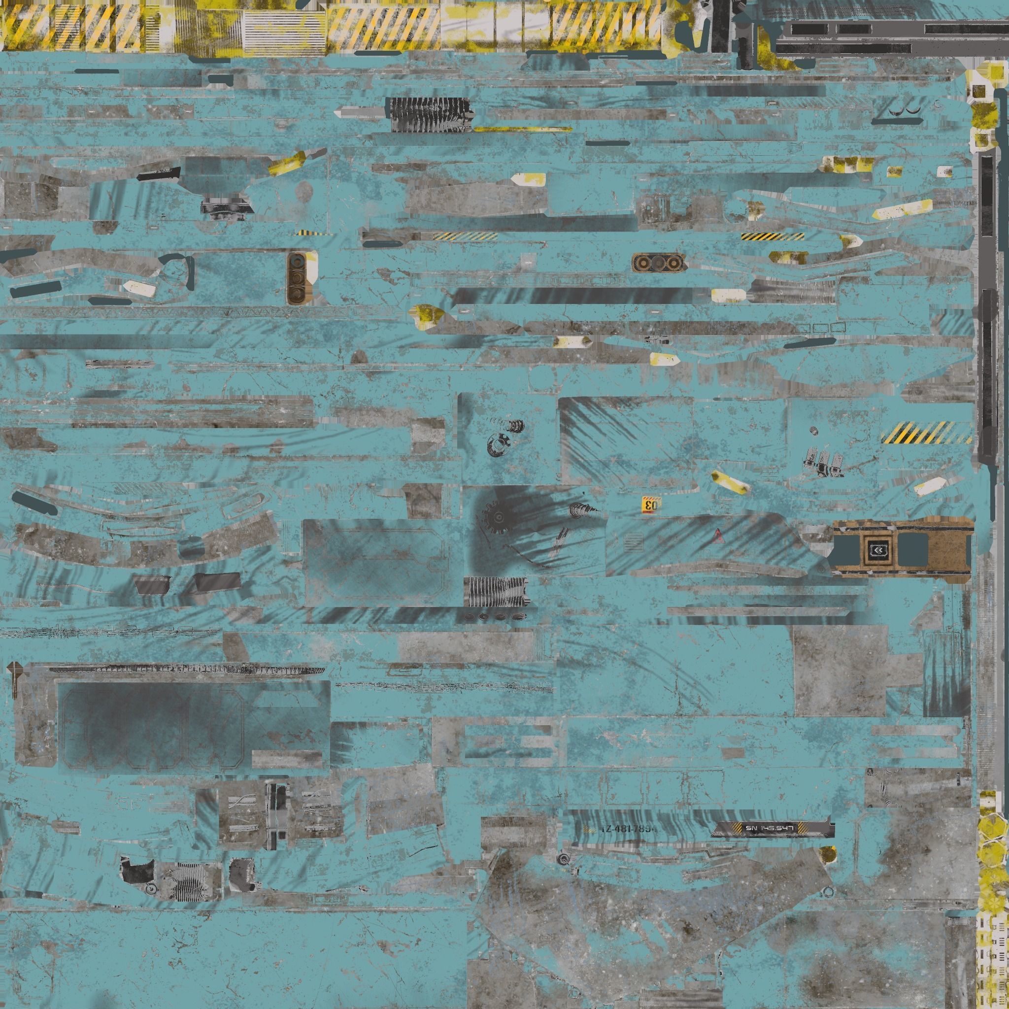 Sci-fi portal Low-poly 3D model_6